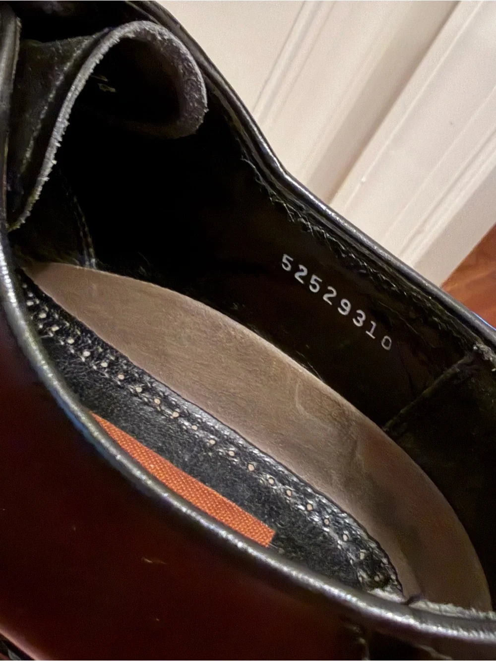 Florsheim Genuine Leather Two-Tone Mens Burgundy and Black Hard shoes
